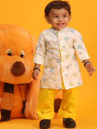 VASTRAMAY Boys Quirky Printed Kurta with Pyjamas