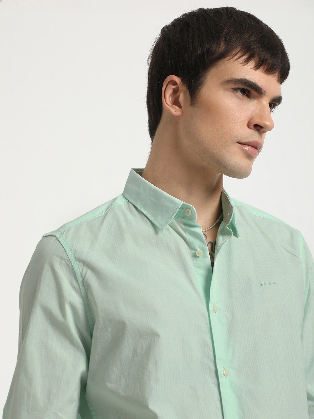 THE BEAR HOUSE Slim Fit Pure Cotton Casual Shirt