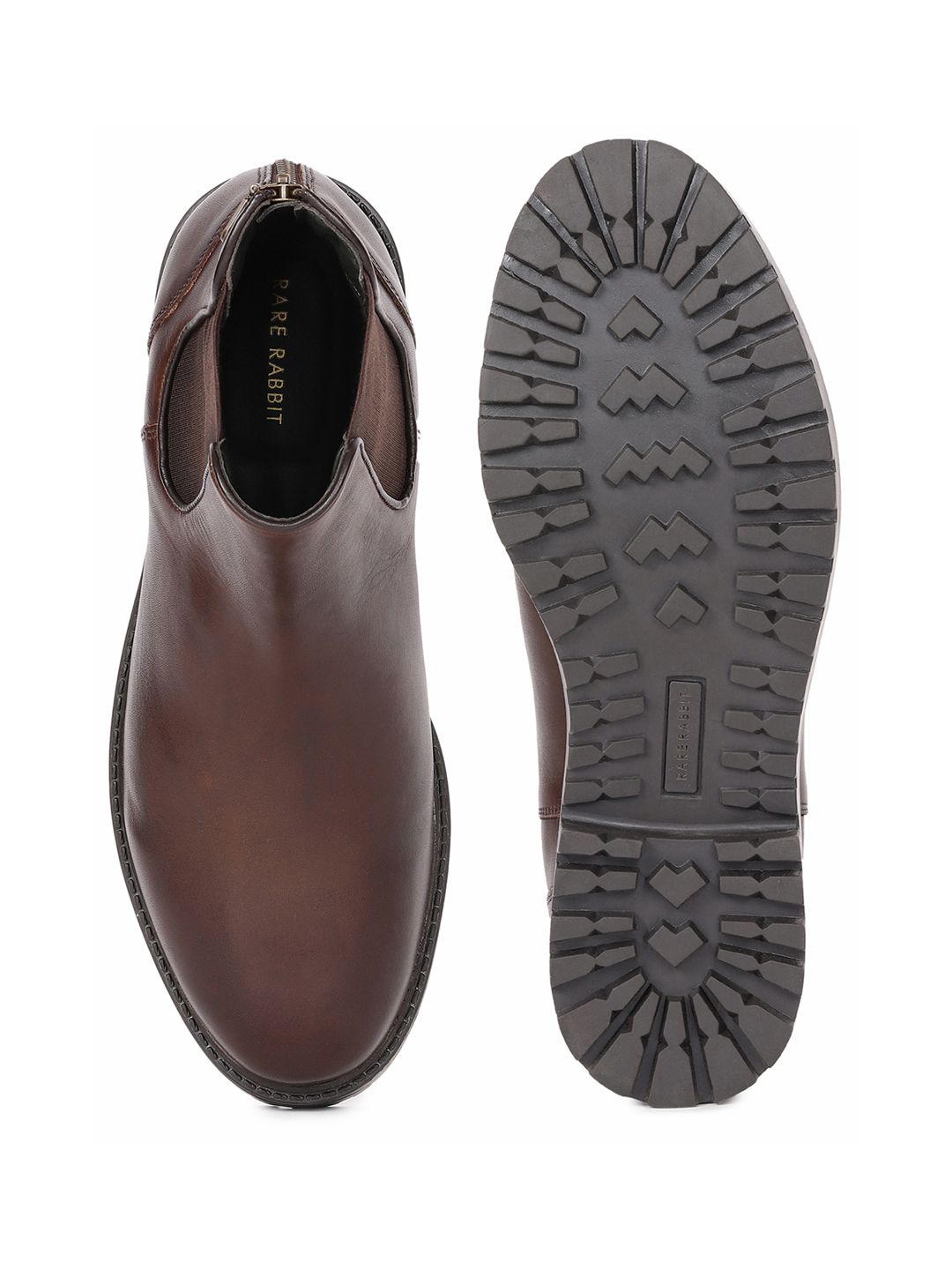 RARE RABBIT Men Gum Leather Flat Boots