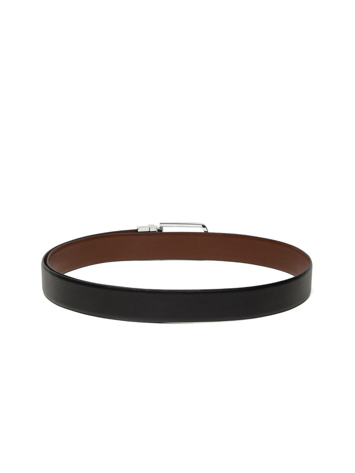 Teakwood Leathers Men Textured Leather Reversible Belt