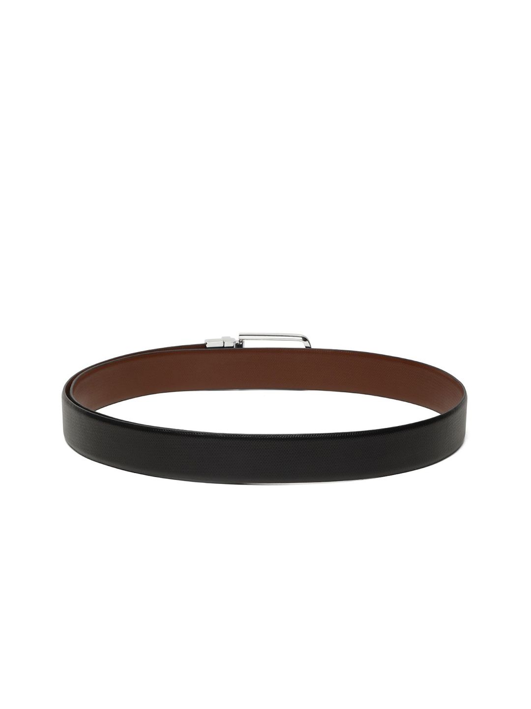 Teakwood Leathers Men Textured Leather Reversible Belt
