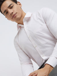 Raymond Men Pure Cotton Slim Fit Micro Checks Opaque Formal Shirt