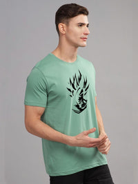 ADRO Men Printed Raw Edge T-shirt
