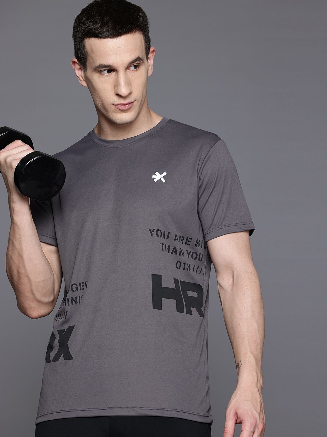 HRX by Hrithik Roshan Printed Rapid-Dry Training T-shirt