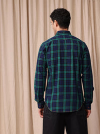 Mr Bowerbird Men Tailored Fit Tartan Checks Opaque Pure Cotton Casual Shirt