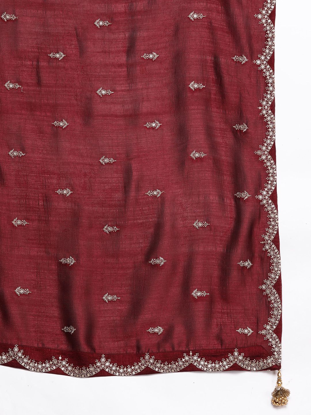 Libas Ethnic Motifs Embroidered Regular Sequinned Kurta with Trousers & Dupatta