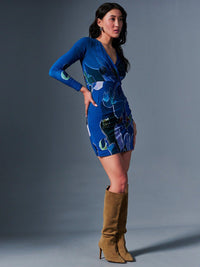 AND Floral Printed V-Neck Sheath Dress