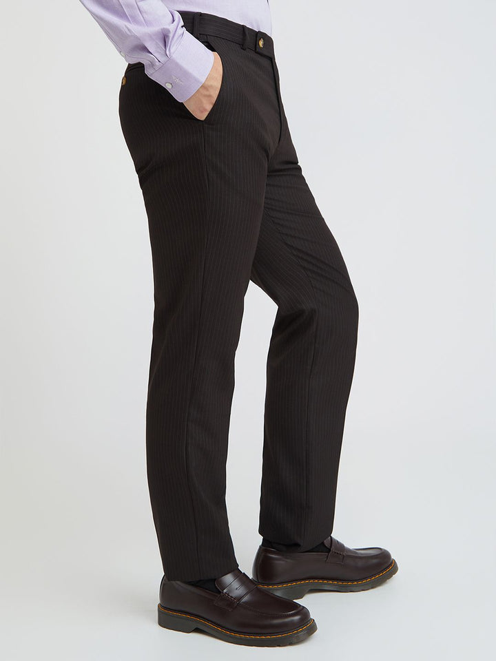 Park Avenue Men Striped Formal Trousers