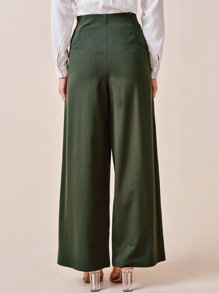 AND Women Loose Fit High-Rise Pleated Trousers