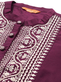 Gerua By Libas Women Ethnic Motifs Embroidered Regular Kurta with Trousers  With Dupatta