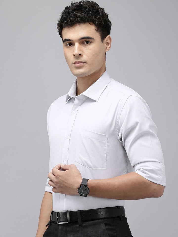 Park Avenue Slim Fit Geometric Self Designed Formal Shirt