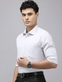 Park Avenue Slim Fit Geometric Self Designed Formal Shirt