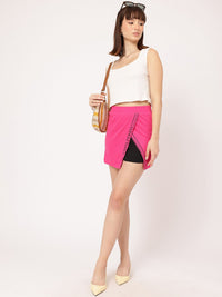 DressBerry Sporty Barbie Knitted Contrast Skorts