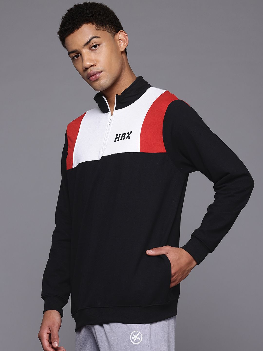 HRX by Hrithik Roshan Colourblocked Sweatshirt