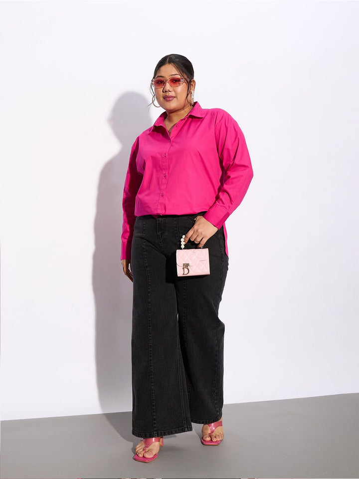 SASSAFRAS Curve Plus Size Pure Cotton Casual Shirt