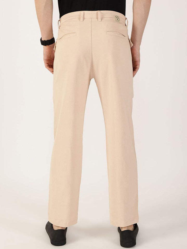 Thomas Scott Men Regular Fit Smart Mid-Rise Cargos CottonTrousers