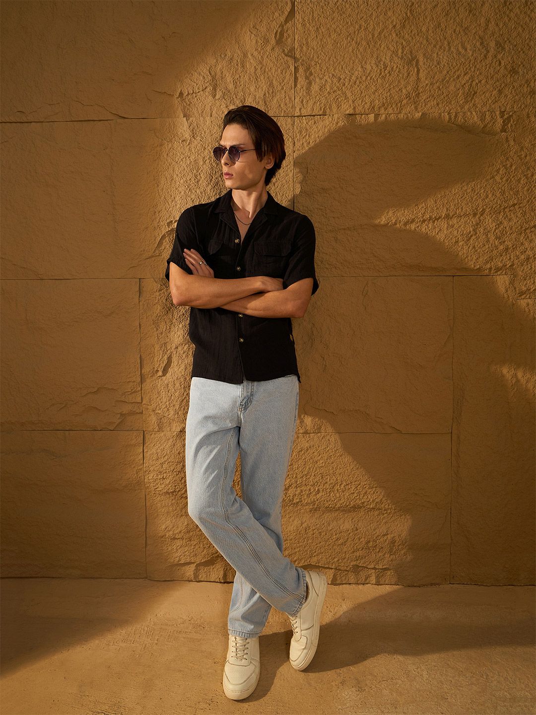 Dennison Muslin Double Gauge Resort Wear Shirt