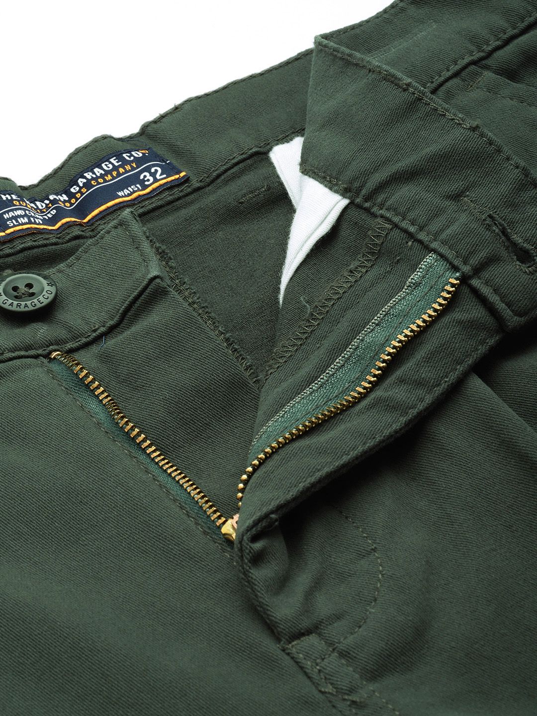 The Indian Garage Co Men Slim Fit Chinos