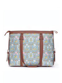 ZOUK Women Blue Floral Printed Laptop Bag