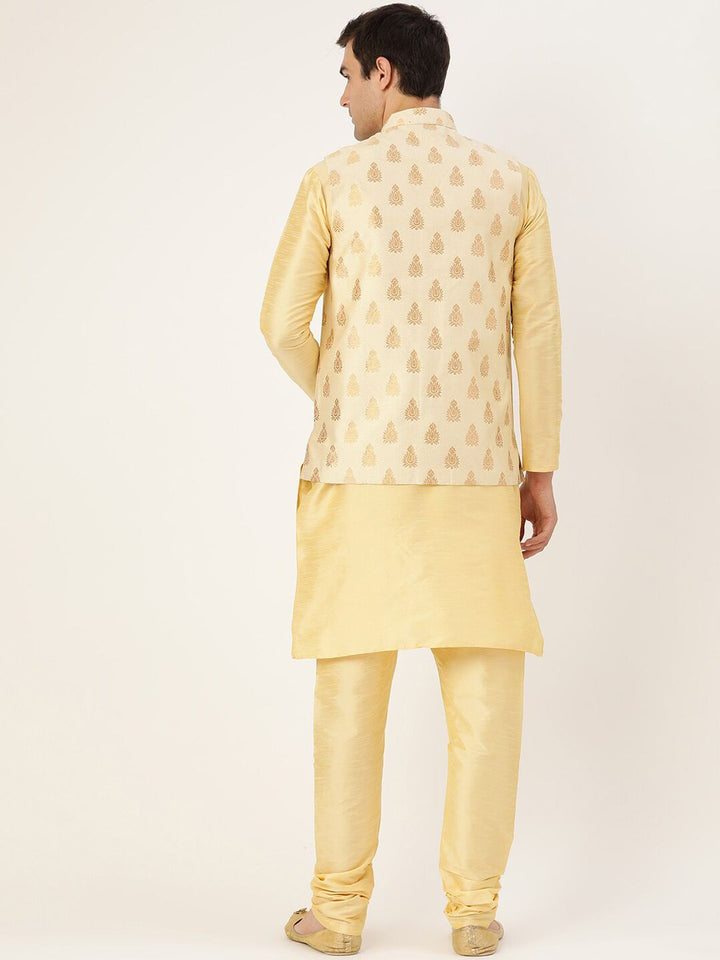 SOJANYA Mandarin Collar Regular Kurta With Pyjamas & Nehru Jacket