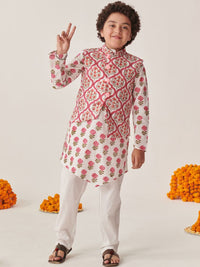 pspeaches Boys Floral Printed Regular Kurta with Pyjamas