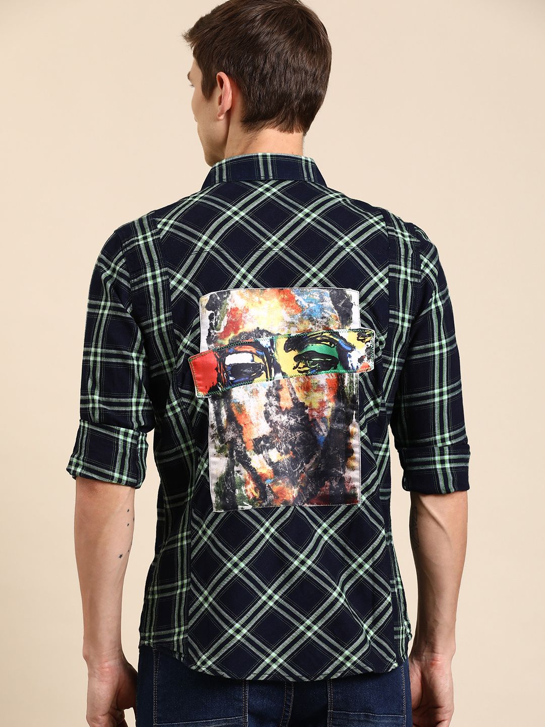 Being Human Men Pure Cotton Slim Fit Opaque Printed Casual Shirt