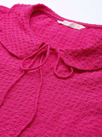 DressBerry Peter Pan Collar Seersucker Top