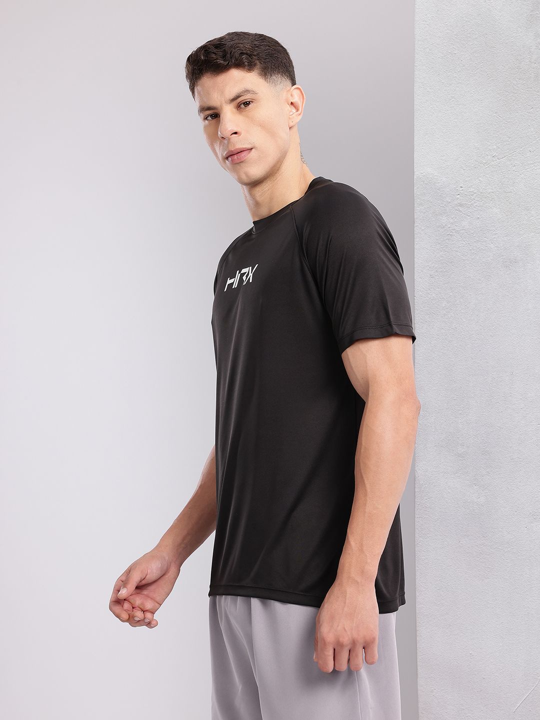 HRX by Hrithik Roshan Brand Logo Print Rapid-Dry Training T-shirt