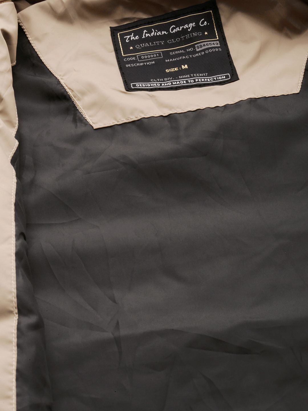The Indian Garage Co Men Zip-Front Puffer Jacket with Zipper Pockets