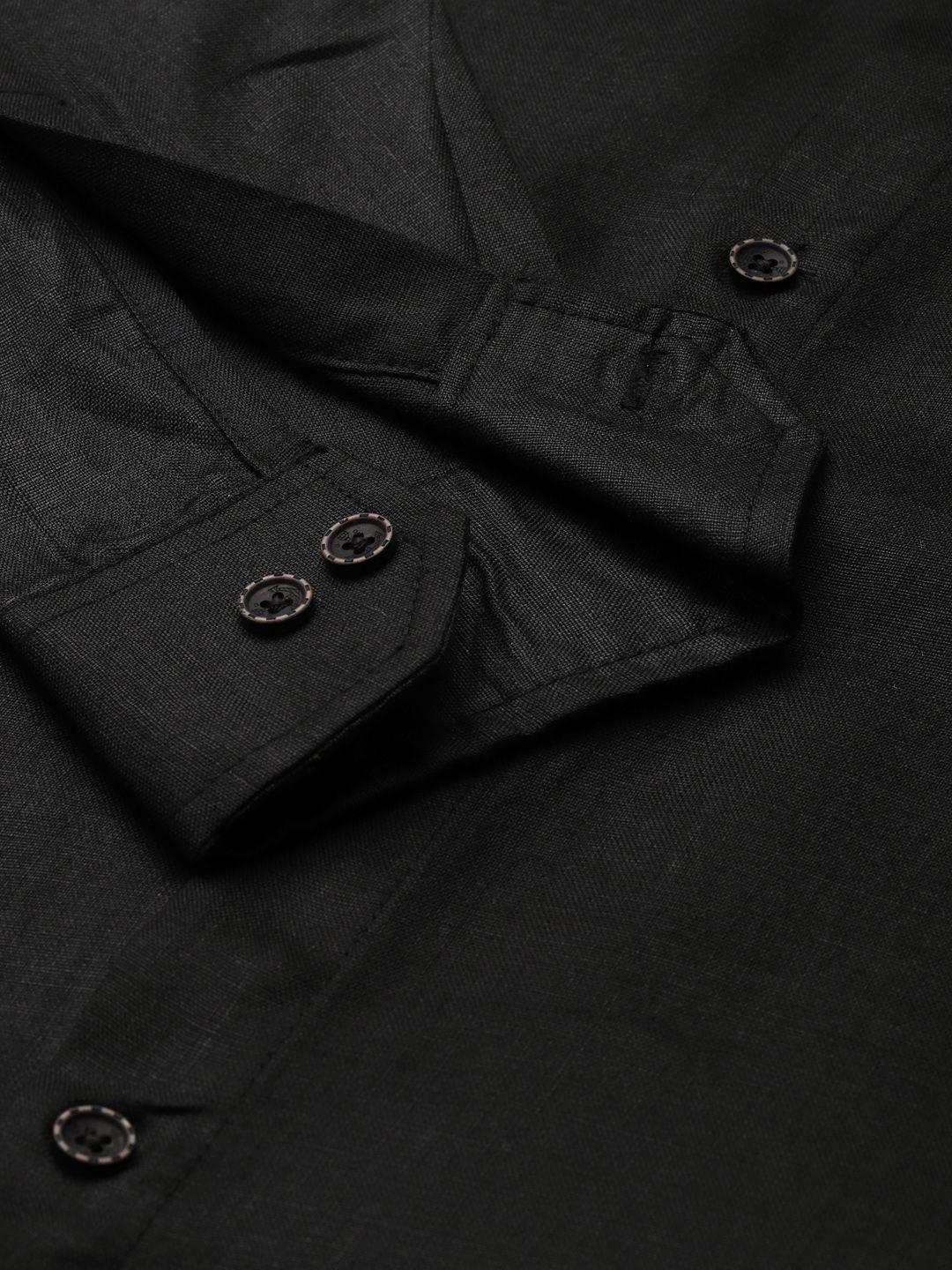SOJANYA Lelaki Hitam Solid Kurta Asymmetric