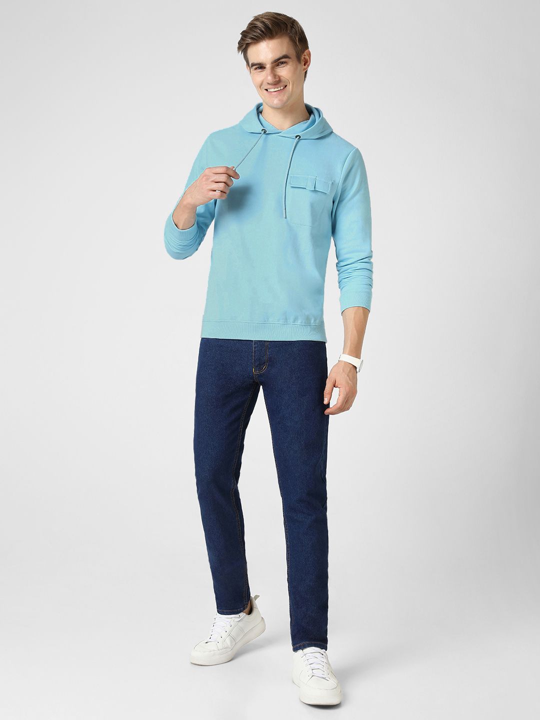 Sweatshirt Leher Bertindas Kotak Urbano Fesyen
