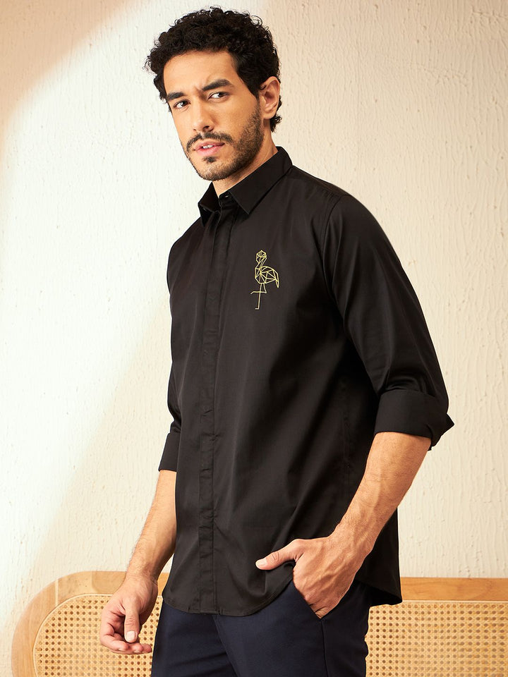 DENNISON Smart Foil Printed Casual Shirt
