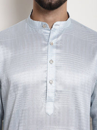 SOJANYA Rekaan Tenunan Kolar Mandarin Silk Cotton Kurta