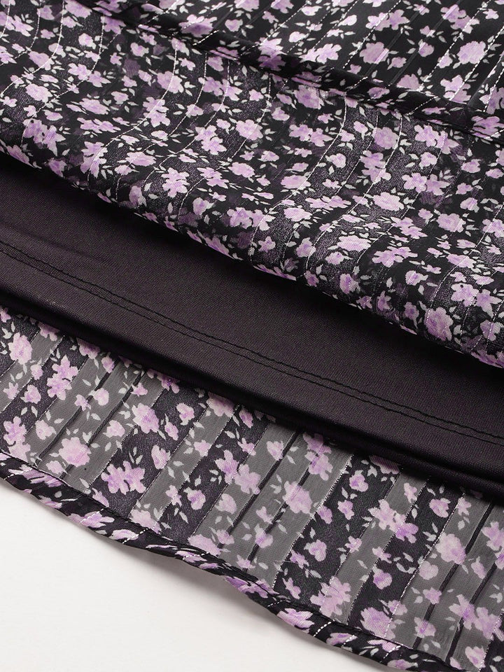 DressBerry Floral Print Fit & Flare Maxi Dress