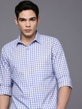Raymond Pure Cotton Slim Fit Checked Casual Shirt