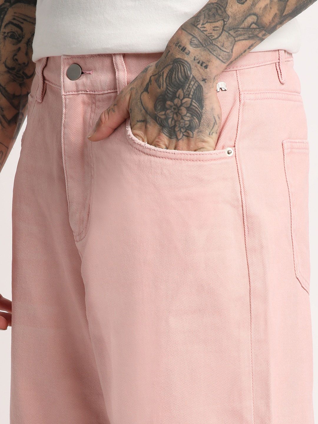 THE BEAR HOUSE Men Straight Fit Clean Look Pure Cotton Jeans