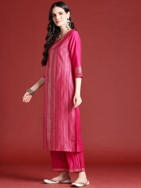 Anouk Tyohaar Collection Printed Panelled Kurta with Palazzos & Dupatta