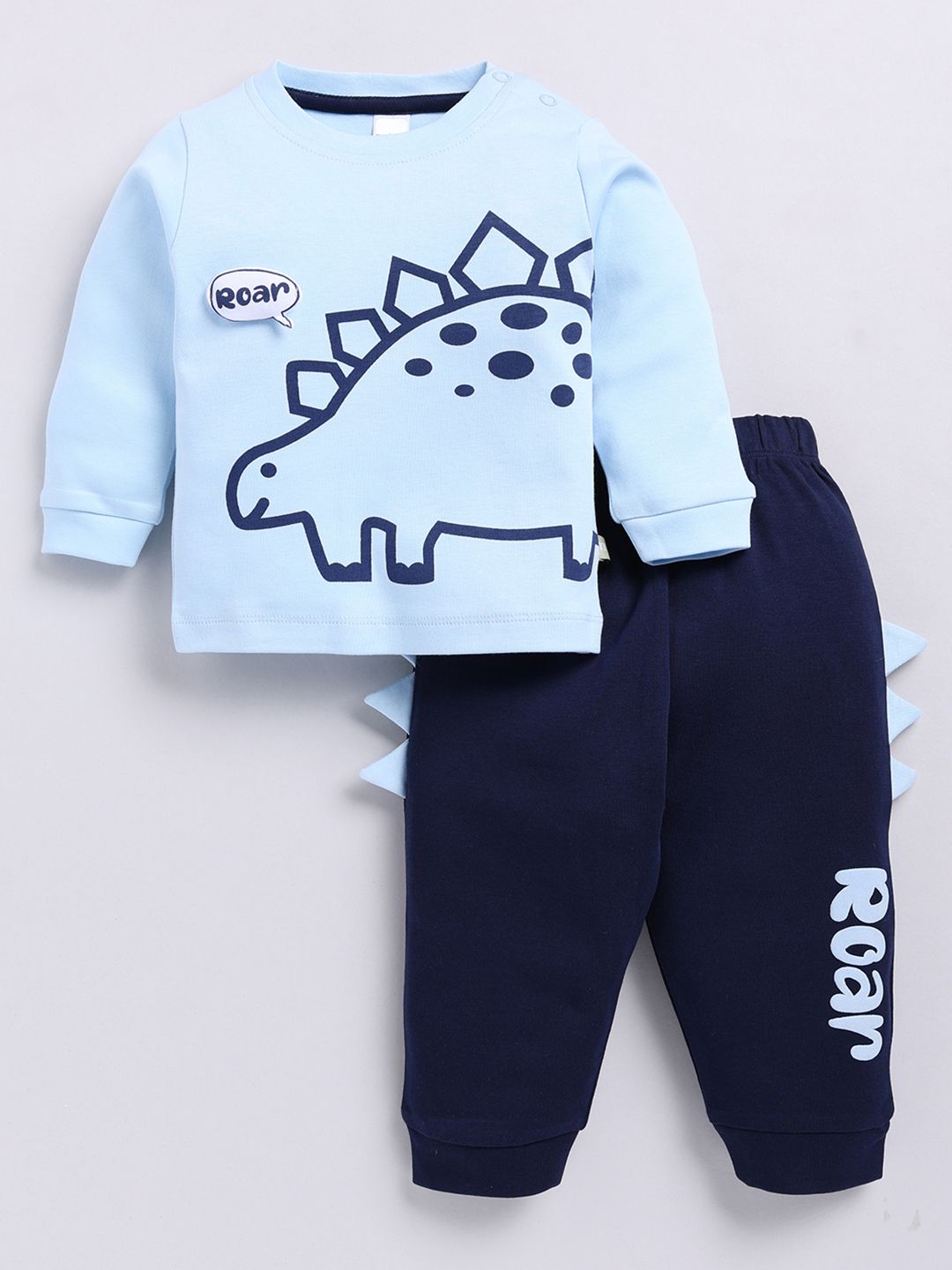 Moms Love Infant Boys Pure Cotton Printed T-shirt & Jogger