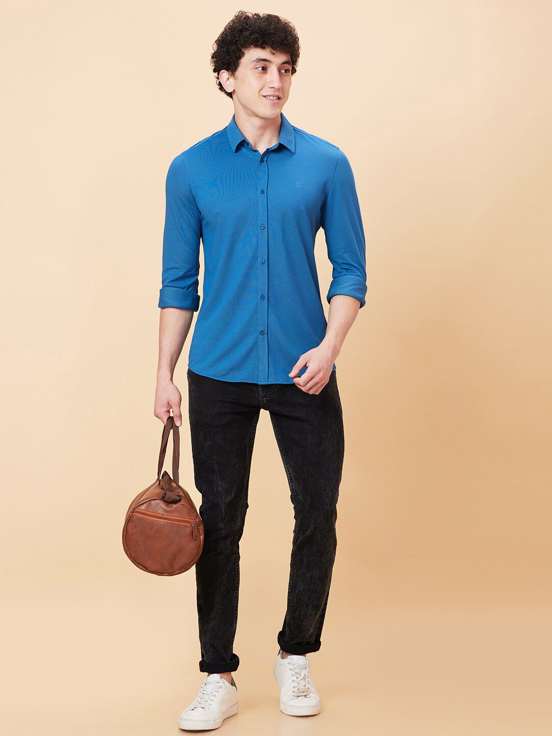 Being Human Spread Collar Slim Fit Casual Shirt