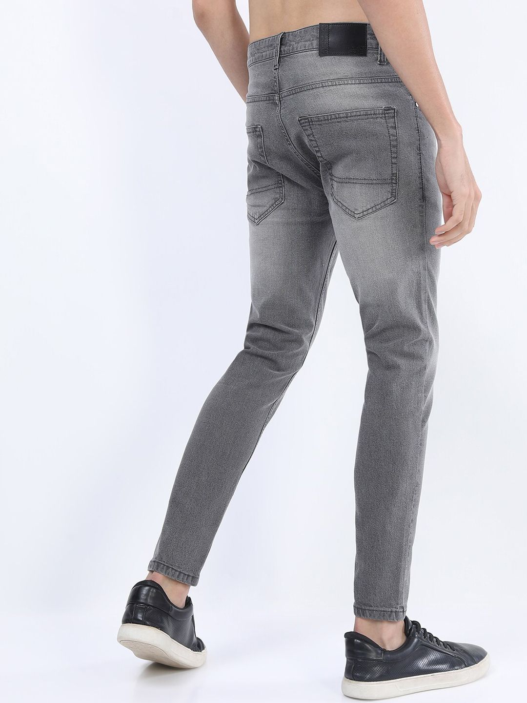 HIGHLANDER Men Grey Skinny Fit Light Fade Stretchable Denim Jeans