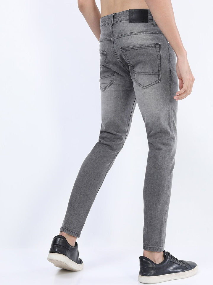 HIGHLANDER Men Grey Skinny Fit Light Fade Stretchable Denim Jeans