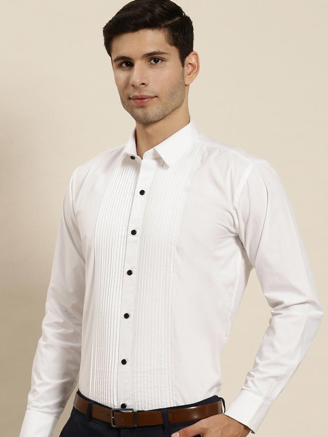 Hancock Spread Collar Comfort Pure Cotton Tuxedo Party Shirt