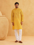 SOJANYA Kurta Kolar Bercetak Motif Etnik Mandarin Dengan Pijama