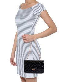 Lino Perros Black Quilted Shoulder Bag