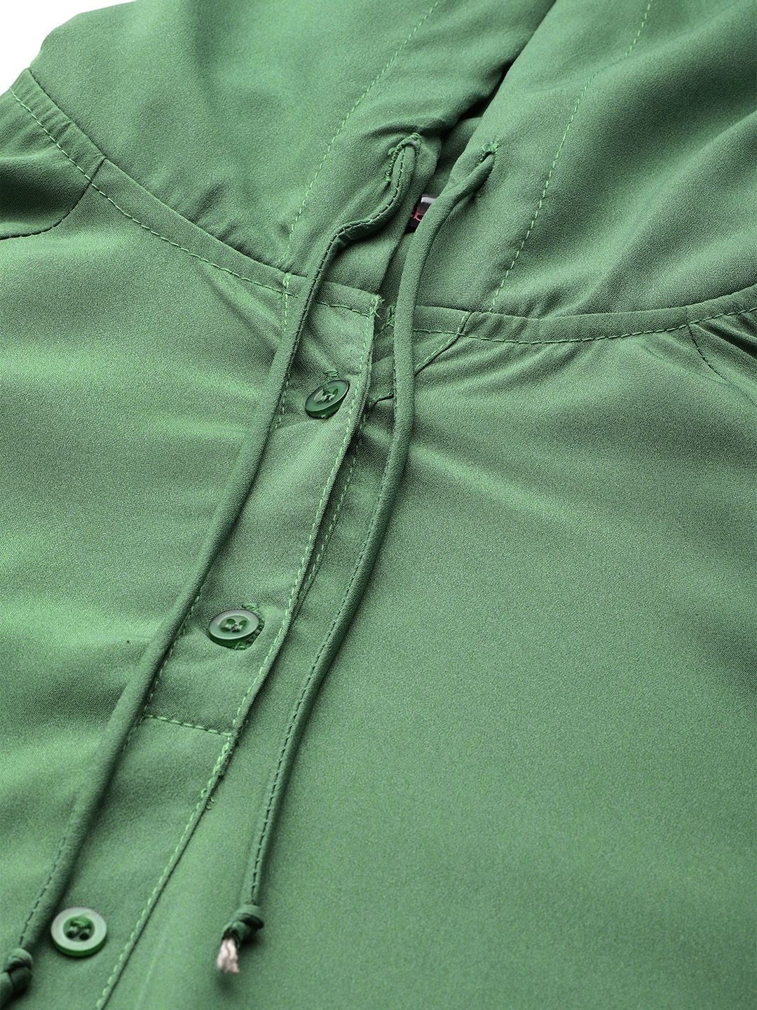 DressBerry Hooded Raglan Sleeves Blouson Top