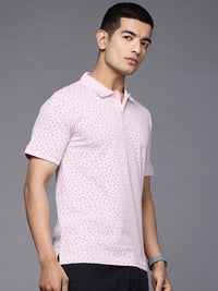 Raymond Slim Modern Fit Printed Polo Collar Pure Cotton T-shirt