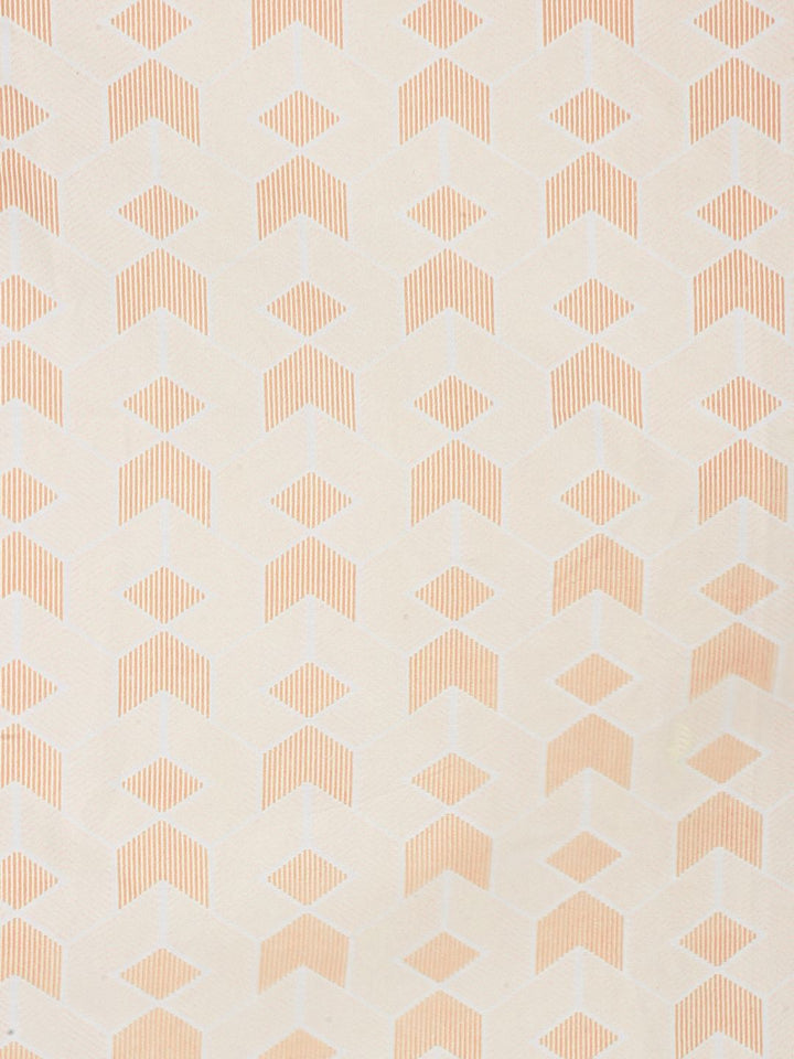 Myntra Elegant Homes Orange & Yellow Geometric 300 TC Single Cadar dengan 1 Sarung Bantal