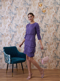 Athena Round Neck Party Sheath Dress