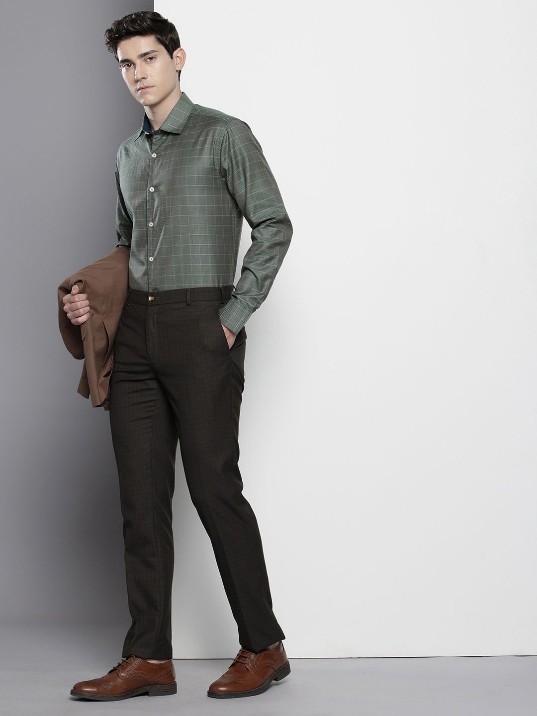The Indian Garage Co. X Luxe Slim Fit Checked Formal Shirt