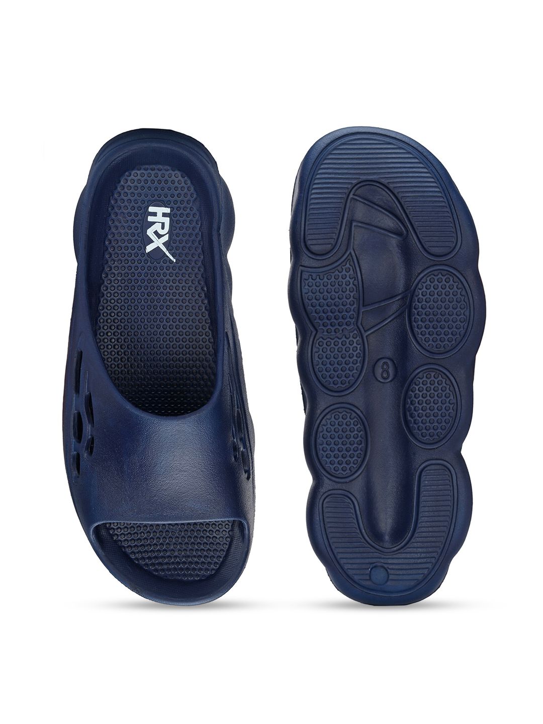 HRX by Hrithik Roshan Men Navy Blue Rubber Sliders